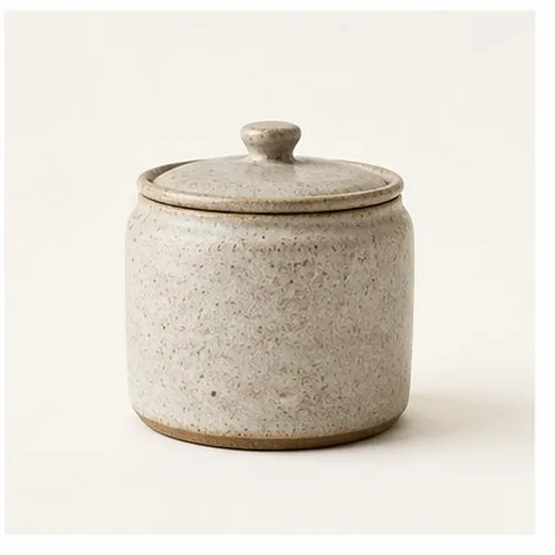 Lidded Jar — Raw Clay